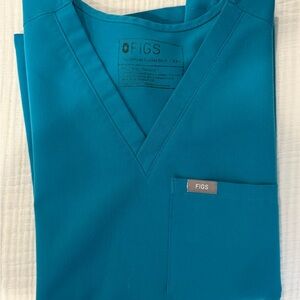 Figs teal catrina Scrub Top
